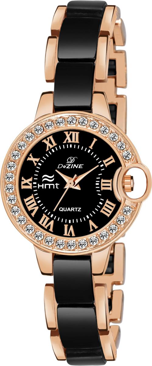 HEMT Analog Black Watch for Women (Hm-Lr056)