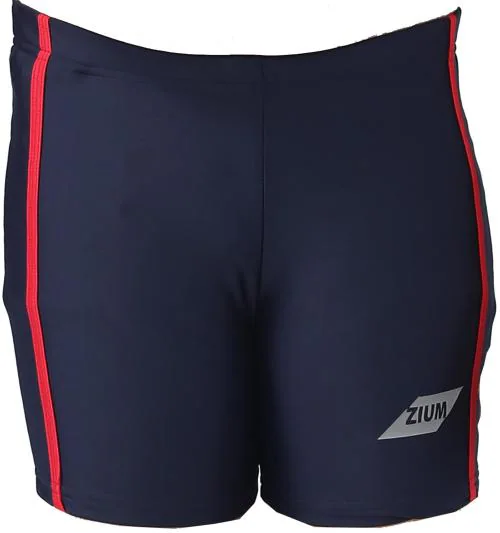 ZIUM 4 Way Lycra Swimshorts for Kids Boys Swim Jammer Swimsuit Quick Dry Sun Protection Swimming Trunks Navy Red