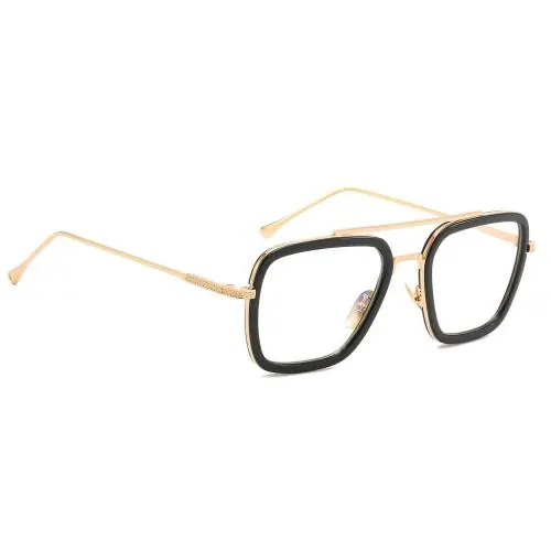 Crazywinks Tony Stark Iron Man Avengers Infinity War Men's Sunglasses/Spectacle Frames (Golden-Transparent)