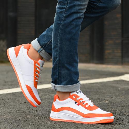MAFLO CASUAL SNEAKERS FOR MEN ORANGE