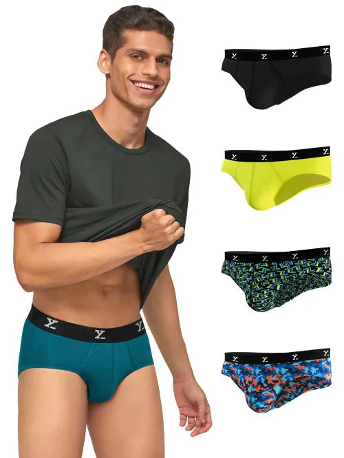 XYXX Pack of 5 Intellisoft Micro Modal Ace Men Briefs