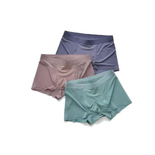 LAK 18 Men's Ultra Soft Lycra Material | Ice Silk Men's Shorts | Underwear | Men's Brief Boxer| Multicolor Pack of 3 (36)