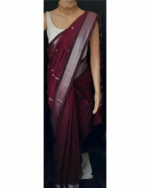 DIVA'S CHOICE Women's Saree with Contrast Border