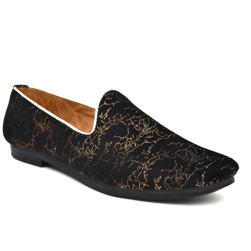 Kullo Premium Synthetic Leather Jutti For Men (Black)