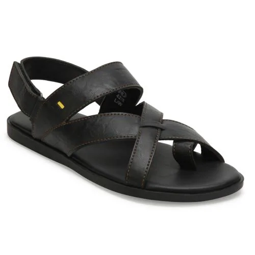 ID Men's Black Backstrap Sandals