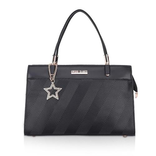 Don Cavalli Handbag, PU Leather Perfect as Office Tote Bag for Women (Black)