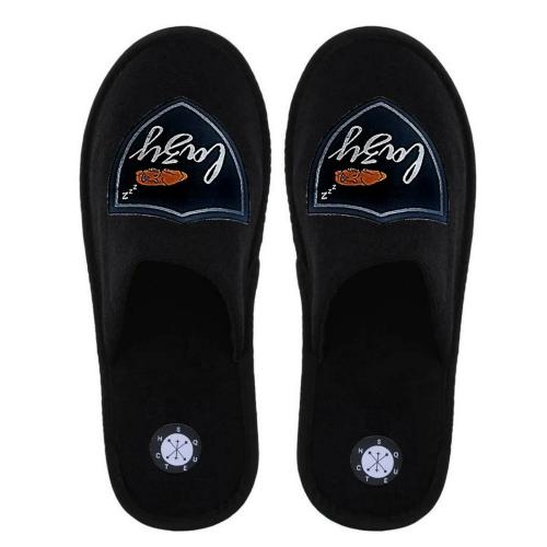 SQUETCH Unisex-Adult Lazy Emoji Funny Home Slippers (Black)