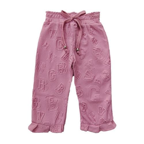 little funky cotton blended casual Regular fit Evening wear|home wear|party wear|play wear 3D alpha punching trendy kids pants for girls