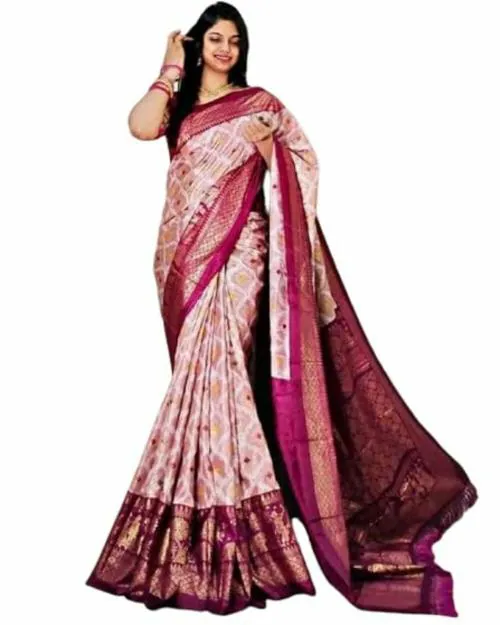 Ai-Para Couture Women bandhani Dola Silk Foil Printed Saree