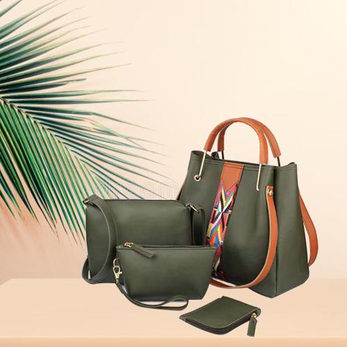 Buy Mammon womens multicolored Handbags combo Green Online at Best
