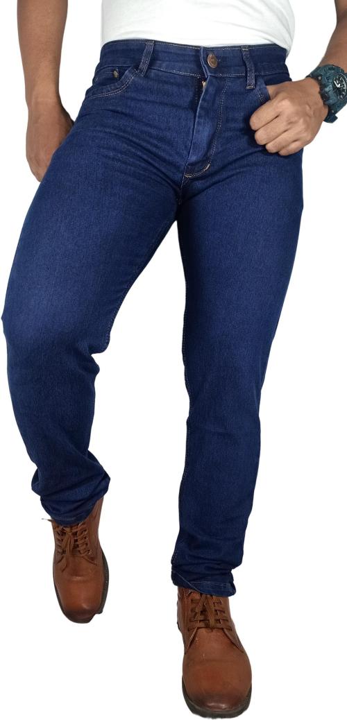 Fang Men Dark Blue Solid Denim Lycra Blend Jeans (32)