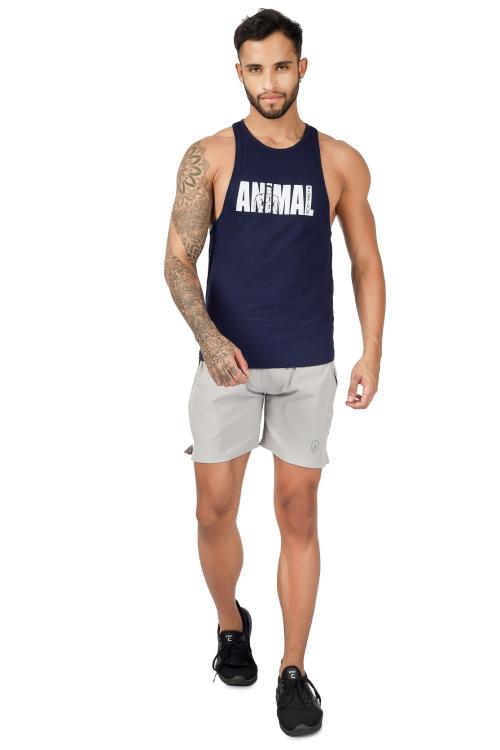 Men Regular Fit Stretchable Polyester Sports With Side Zipper Pocket Running Shorts For Men