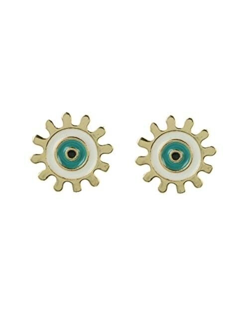 Buy Ishhaara Evil Eye Round Earrings For Women And Girls Online at Best
