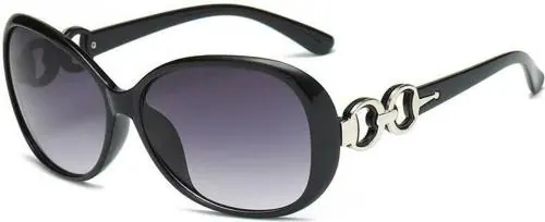 PIRASO Over-Sized Full-Frame Black Sunglasses for Women-(9509 BLACK DC)