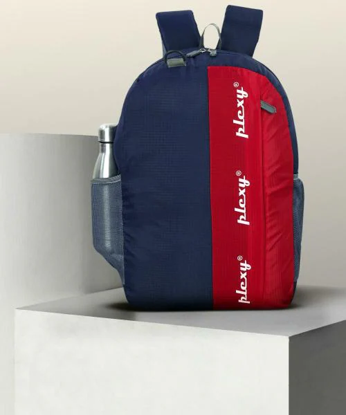 Plexy Blue Polyester Backpack 25 L