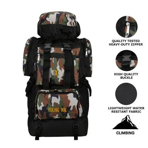 Extreme Machine 90L Rucksack Backpack Trekking Bag Hiking Bag with shoe compartment