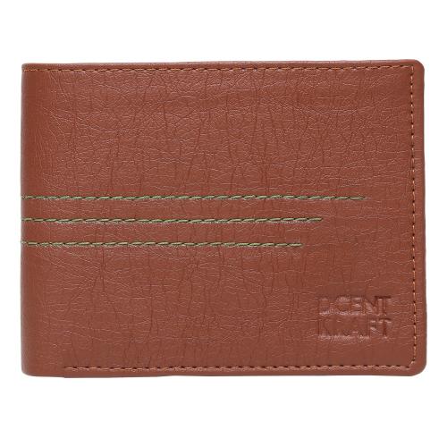 DCENT KRAFT Men's PU Wallet, Slim Designer Casual Brown Wallet for Boys
