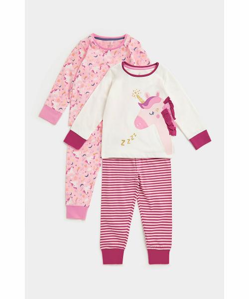 Mothercare Girls Full Sleeves Pyjama Set Magical Adventure-Pack of 2-Pink