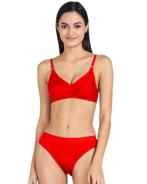 Buy Classic Selection Women's Lingerie Set Babydoll Swimwear Hot Nighty  Wedding Night Bra Panty Set_Red-34A Online at Best Prices in India -  JioMart.
