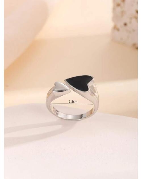 YU FASHIONS Metal Gold : Plated Ring Set (0029) | Silver | Free Size