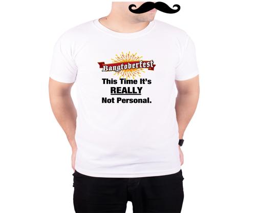 Mooch Wale Himym Barneys Bangtoberfest This Time Its Really Not Personal White Quick-Dri T-shirt For Men - White, M