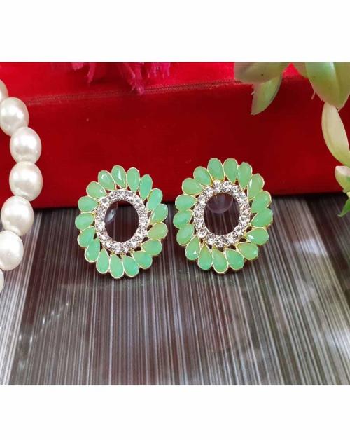 Rich And Famous Traditional Round Shape Stud Earrings For Girls And Women