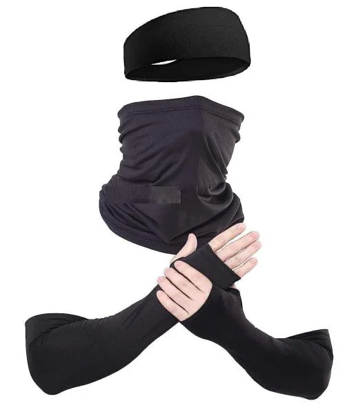 PlutoProm Arm Sleeves Uv sun protection Face Bandana & Headband sports and driving hand cover sleeves for men and women, cycling, cricket, running, driving, protect your skin