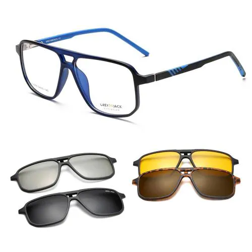 Buy Grey Jack Clip On Sunglasses For Men And Women Tr6056C5 Online at