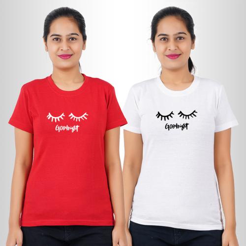 Vintage Dreams Vear Women Printed Pure Cotton Pack Of 2 T-Shirt