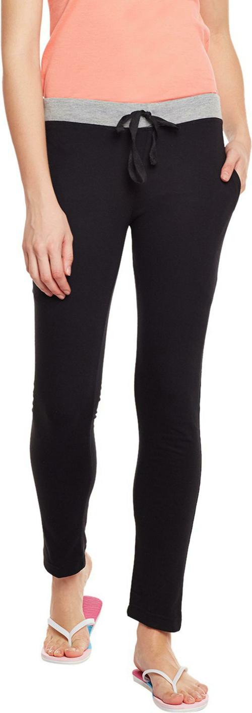 Vimal Jonney Women Black Solid Cotton Blend Track Pants