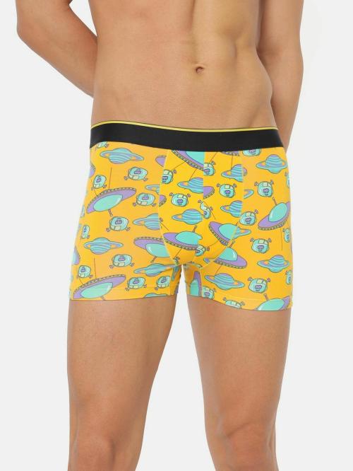 Bummer SPACEPUNKS Yellow Printed Modal Trunks for Men