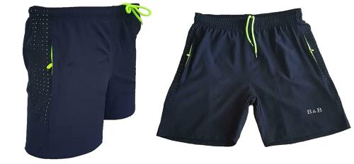 Buttons & Bows Sporty Men's Quick Dry Shorts/Knickers Laser Cut Design with 02 Zip Pocket/Light Weight Quick Dry/Regular Fit/Machine Wash -01 Piece -Blue (XXL)