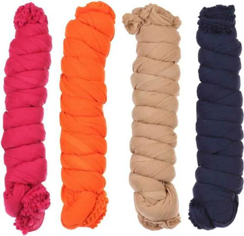Pure Cotton Solid Pink, Orange, Beige, Blue Women Dupatta XL