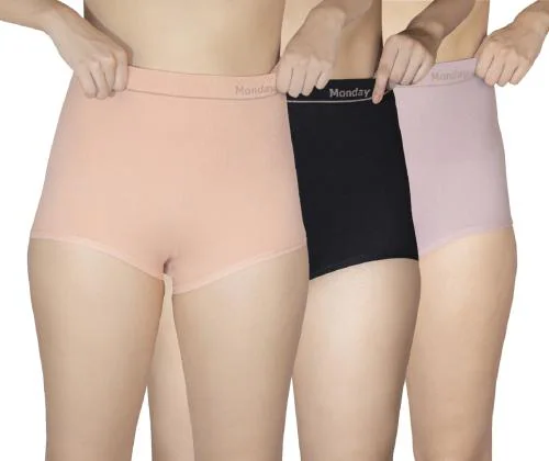 Ceska Womens Underwear Cotton Bikini Panties Lace Soft Hipster Panty Ladies Stretch Full Girls Briefs (Multicolor)- 32