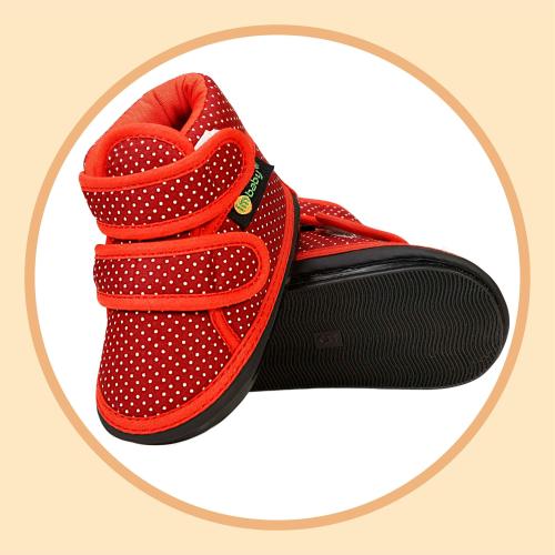 im baby Boys and Girls Baby Shoes Kids Footwear with Sweet Chu Chu Sound 15-20 Month Sneakers (Red)