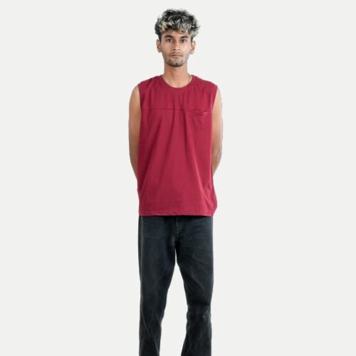 Rad Prix Mens Maroon Tank Top