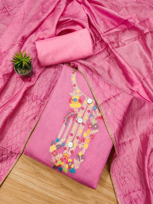 Panzora Banarasi Jacquard Elegance Dress Material Set