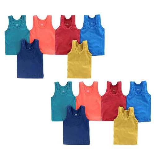 IGNOTO 0 Size color Vest (Pack of 12)(6-9Months) For New Born Infant Baby Kids Inner Wear Baniyan Unisex Cotton Baby Sando Vest