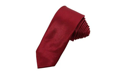 TIE STUDIO Men Maroon Microfiber Necktie