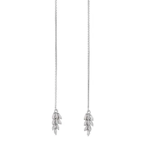 Zavya Sterling Silver Sui Dhaga Silver Earrings (Womens)