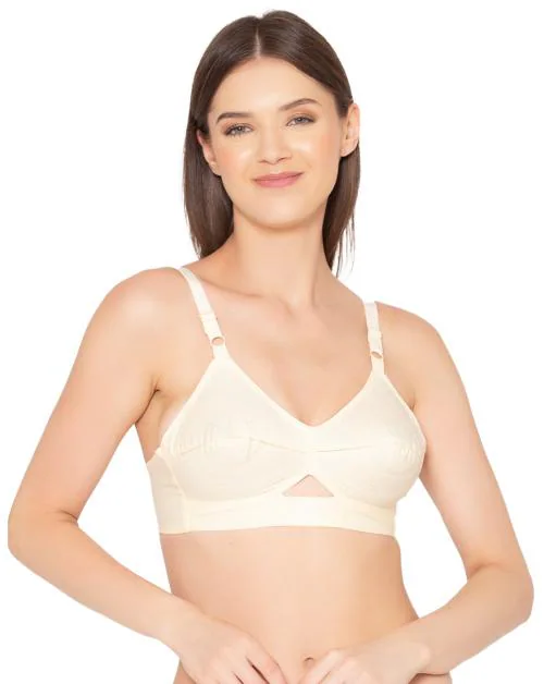 Groversons Paris Beauty Women's Full Coverage Non-Padded Organic Cotton Bra (CHANDERKIRAN-SKIN)