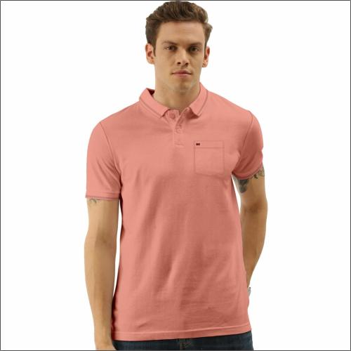 TAB91 Brand, Men's Polo Solid PEACH Color XL Size Tshirt For Men