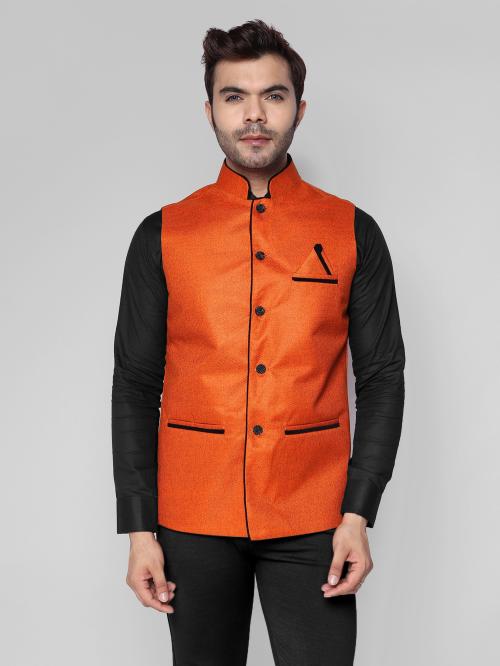 Buzzic men orange waistcoat