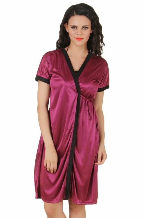 Buy Fasense Women Satin Sleepwear & Nightwear Babydoll Slip Set Online