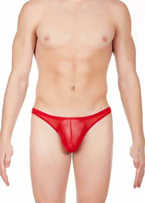 La inTimo Red Solid Polyester Thong Brief