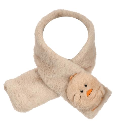 Shop Frenzy Boys And Girls Orange Embellished Faux Fur, Fleece Kids Muffler