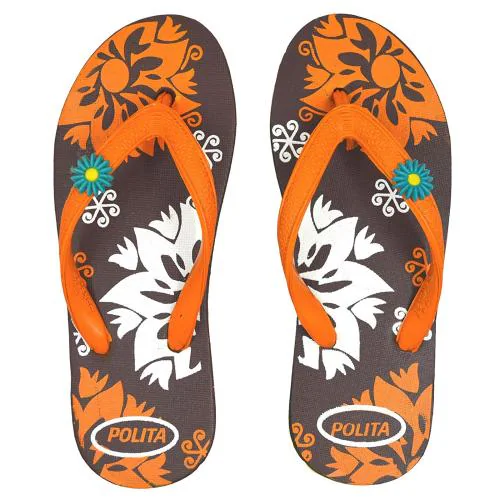 Polita Women Brown Flip Flops Slipper (7 Uk)