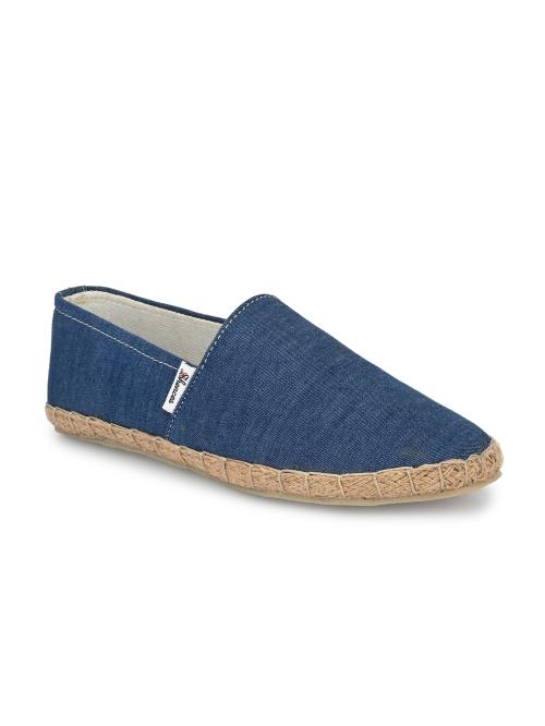 SHENCES Men's Blue Denim Casual Espadrilles