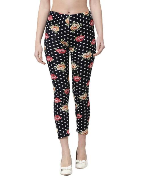 Klotthe Women Multicolor Printed Skinny Fit Woolen Jeggings