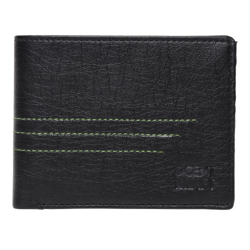 DCENT KRAFT Men's PU Wallet, Slim Designer Casual Black Wallet for Boys